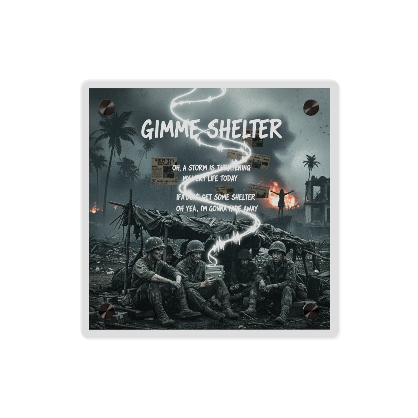Acrylic Wall Art Panel - Giveme Shelter X 2024