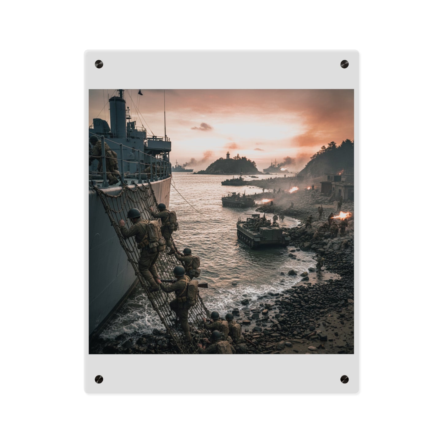 Acrylic Wall Art Panel - Inchon Landing - Korean War