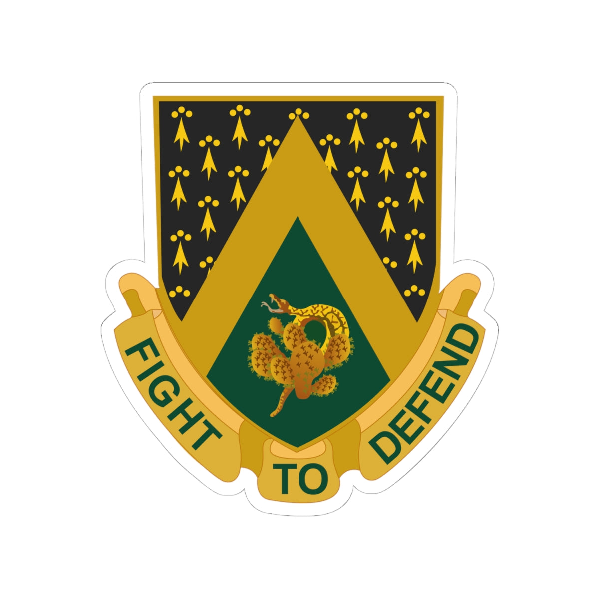 Kiss-Cut Stickers - Army  - 240th Cavalry Regiment DUI wo Txt X 300