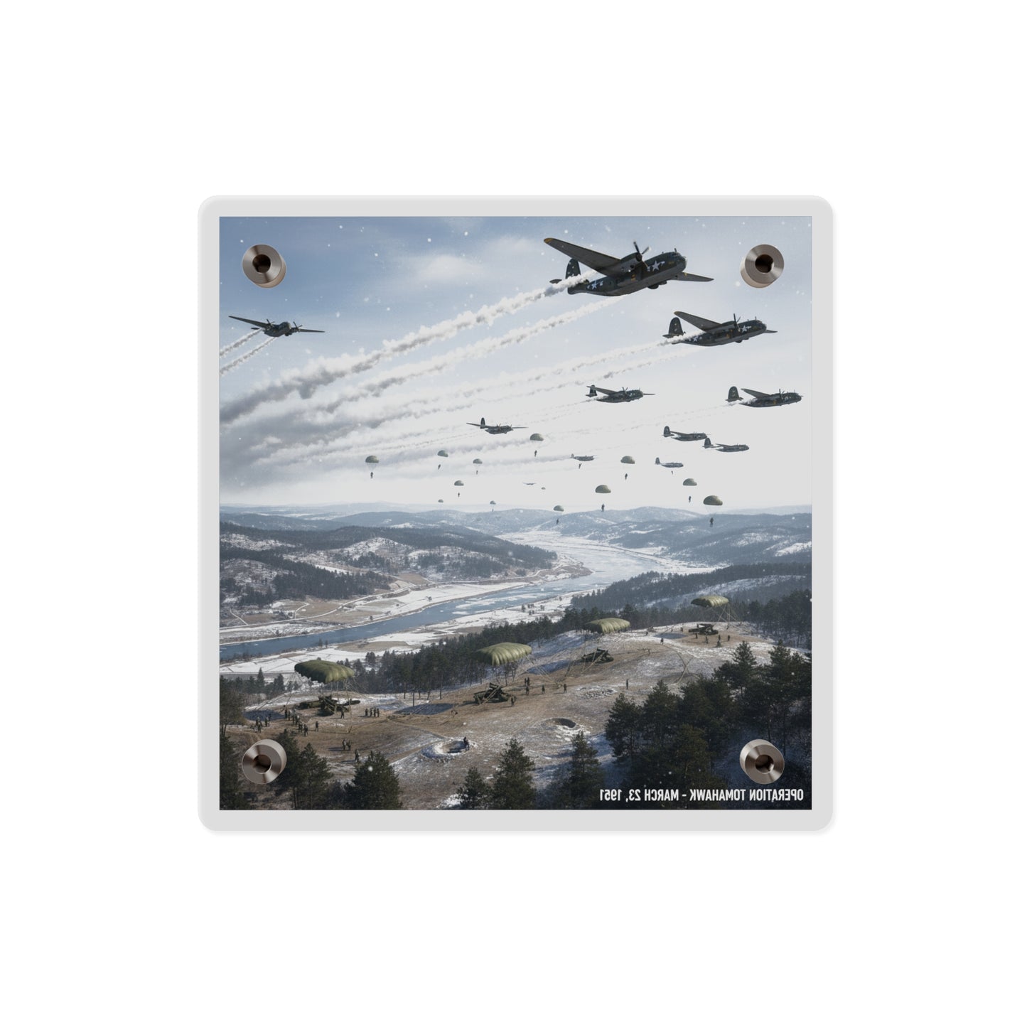 Acrylic Wall Art Panel - Operation Tomahawk - 187th Regimental Combat Team