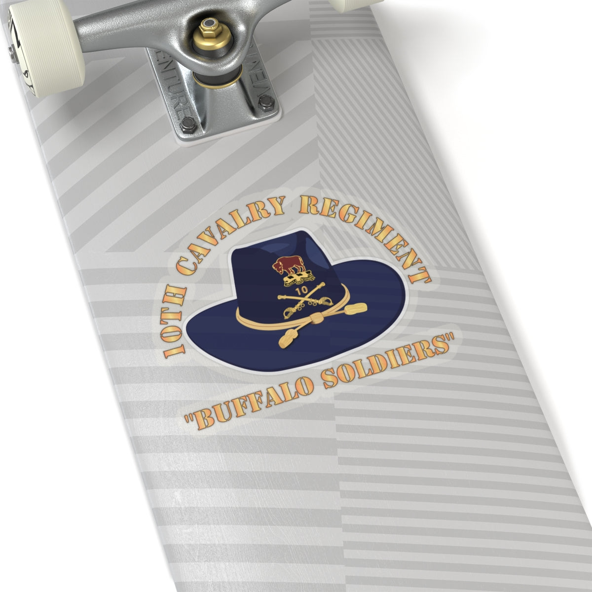 Kiss-Cut Stickers - Army - 10th Cavalry Regiment w Cav Hat - Buffalo Soldiers