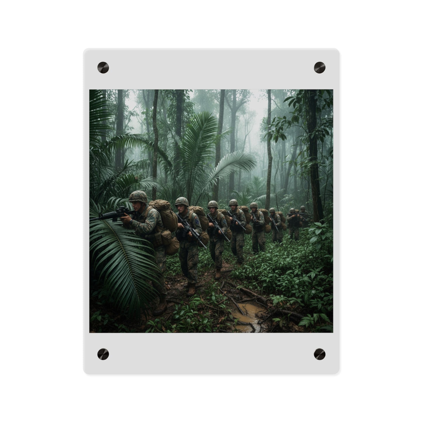 Acrylic Wall Art Panel - Jungle Patrol - Vietnam