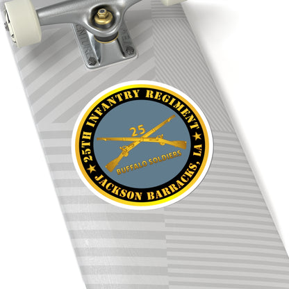 Kiss-Cut Stickers - Army - 25th Infantry Regiment - Jackson Barracks, LA - Buffalo Soldiers w Inf Branch