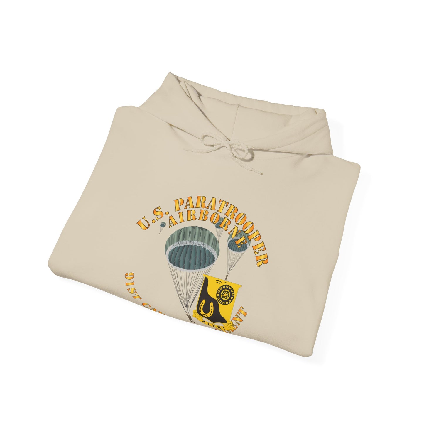 Unisex Heavy Blend™ Hooded Sweatshirt - Army - US Paratrooper - 91st Cavalry Regiment X 300