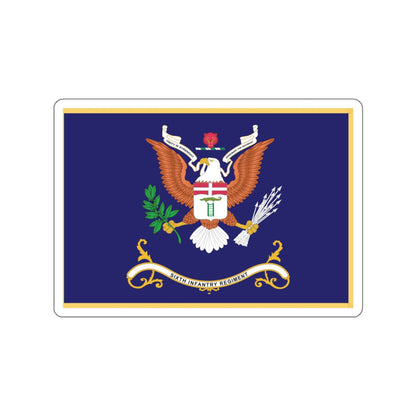 Kiss-Cut Stickers - Army - Regimental Colors - 6th Infantry Regiment  - UNITY IS STRENGTH - Flag w Fringe X 300