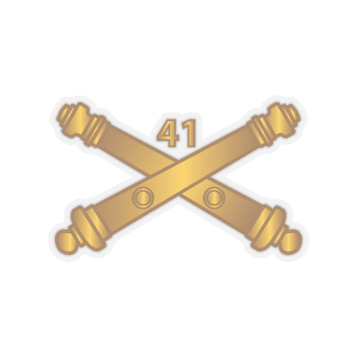 Kiss-Cut Stickers -  Army - 41st Artillery Regiment  w Branch X 300