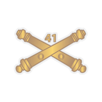 Kiss-Cut Stickers -  Army - 41st Artillery Regiment  w Branch X 300