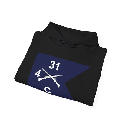 Unisex Heavy Blend™ Hooded Sweatshirt - Army - Charlie Company, 4th Battalion, 31st Infantry Regiment - Guidon X 300
