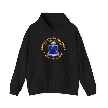 Unisex Heavy Blend™ Hooded Sweatshirt - Army - 180th Cavalry Regiment - Oklahoma Warriors - US Army X 300