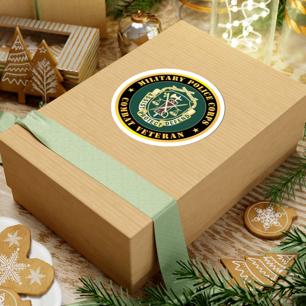 Kiss-Cut Stickers - Army - Military Police Corps Regimental Crest - Combat Veteran