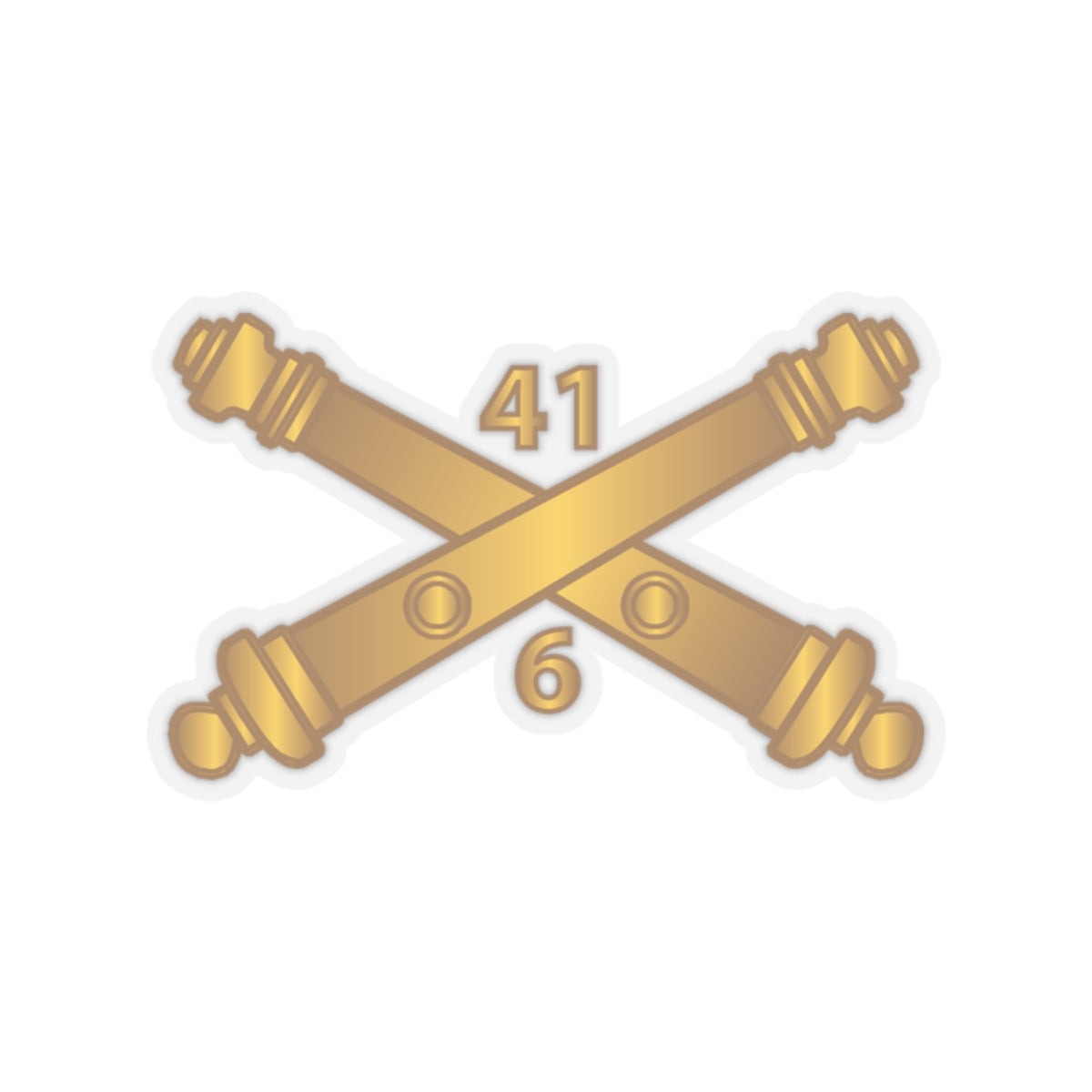 Kiss-Cut Stickers - Army - 6th Bn 41st Artillery  w Branch X 300