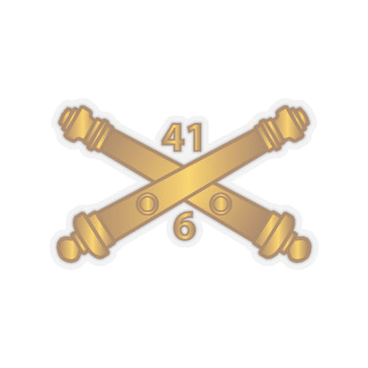 Kiss-Cut Stickers - Army - 6th Bn 41st Artillery  w Branch X 300
