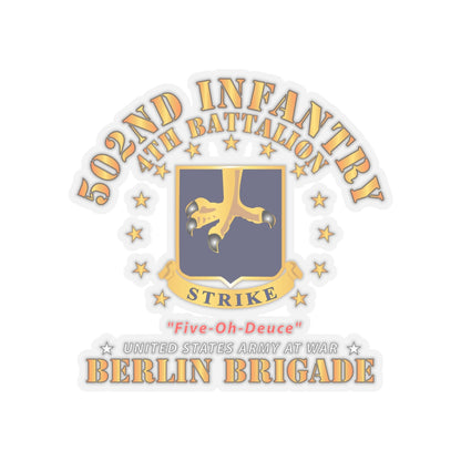 Kiss-Cut Stickers - Army - 4th Battalion 502nd Infantry - Berlin Brigade X 300