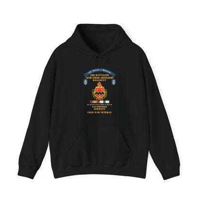 Unisex Heavy Blend™ Hooded Sweatshirt - 8th Infantry Division Scroll - 3rd Bn, 16th Field Artillery Regiment - Baumholder Germany - Cold War Vet w COLD SVC X 300