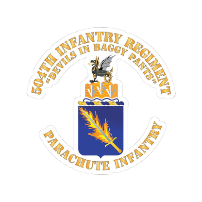 Kiss-Cut Stickers - Army - COA - 504th Infantry Regiment