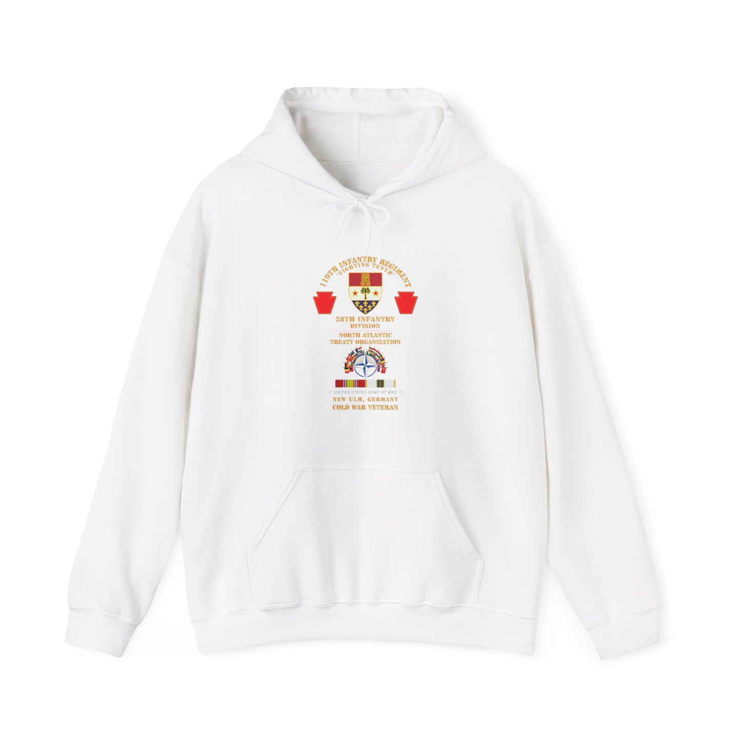 Unisex Heavy Blend™ Hooded Sweatshirt -  Army - 110th Infantry Regiment - 28th Inf Div, NATO - New Ulm, Germany w COLD SVC X 300