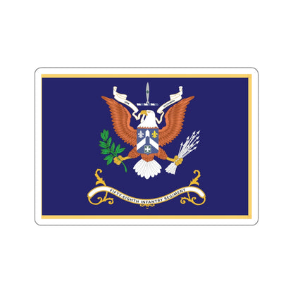 Kiss-Cut Stickers - Army - Regimental Colors - 58th Infantry Regiment  - LOVE OF COUNTRY Flag w Fringe X 300