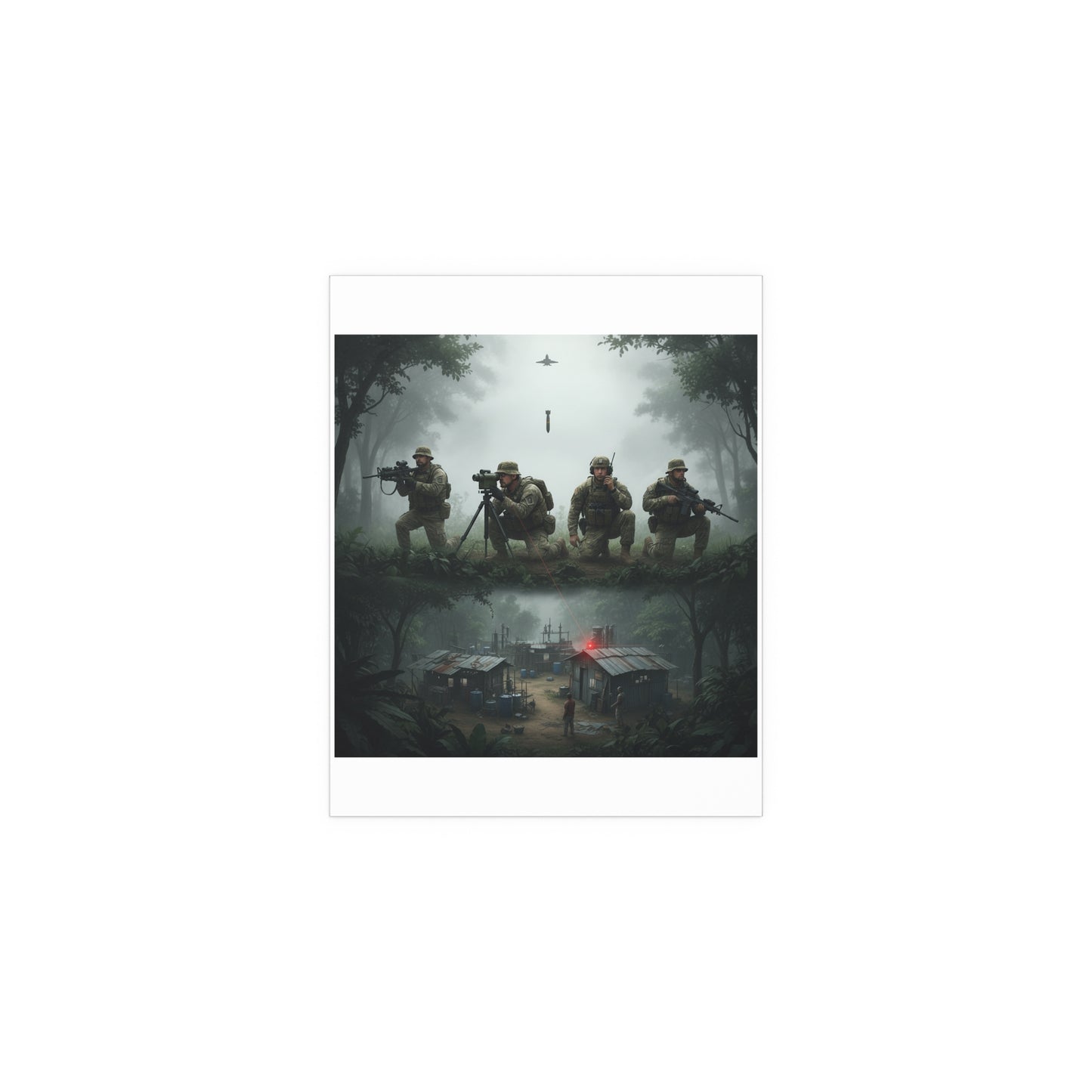 Indoor and Outdoor Silk Posters - Jungle Drug Lab Destruction wo Explosions