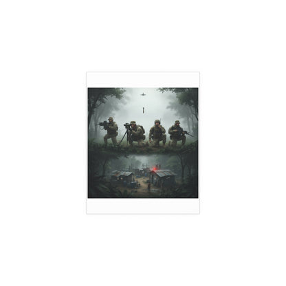 Indoor and Outdoor Silk Posters - Jungle Drug Lab Destruction wo Explosions