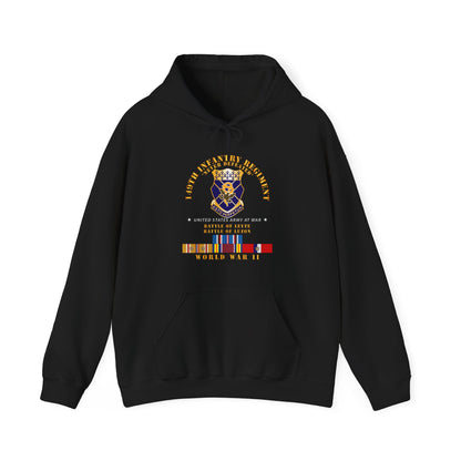Unisex Heavy Blend™ Hooded Sweatshirt - Army -  149th Infantry Regiment - Battle of Leyet-Luzon - COA - WWII PAC SVC X 300