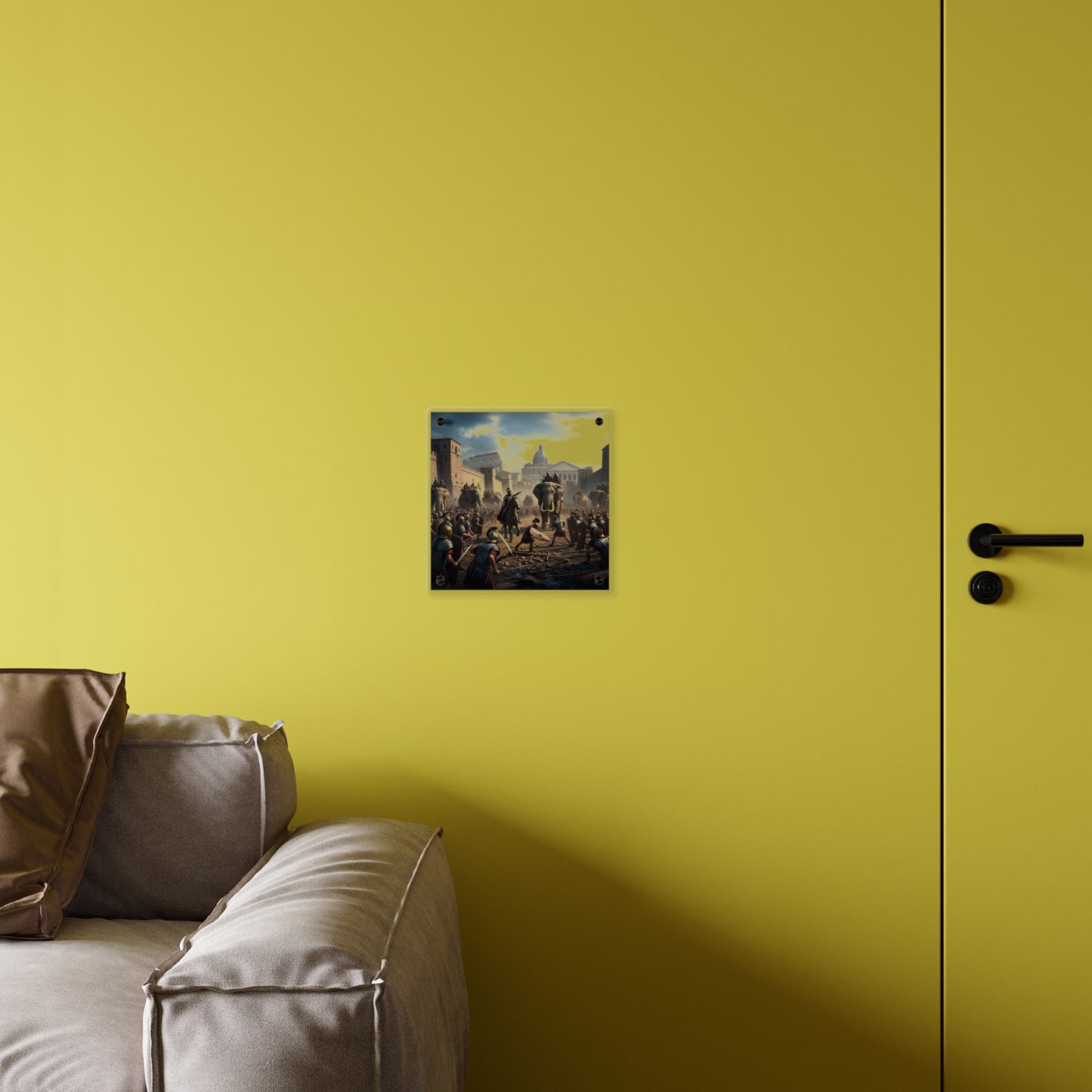 Acrylic Wall Art Panel - Hannibal Battling the Roman Legions as he Enters Rome