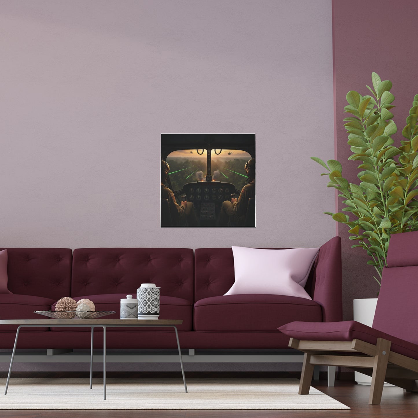 Indoor and Outdoor Silk Posters - Pilots View Hot LZ - Vietnam