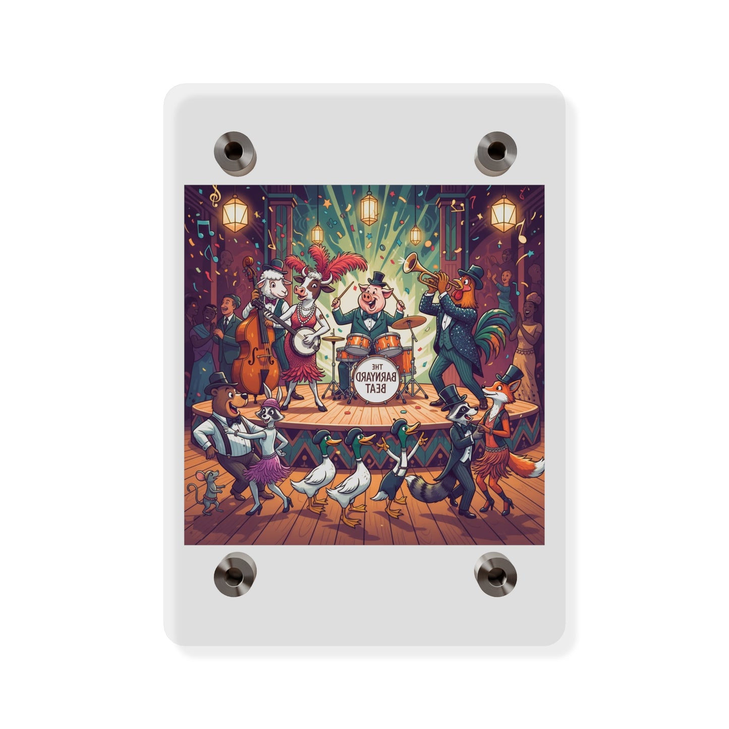 Acrylic Wall Art Panel - Farm Band Dance