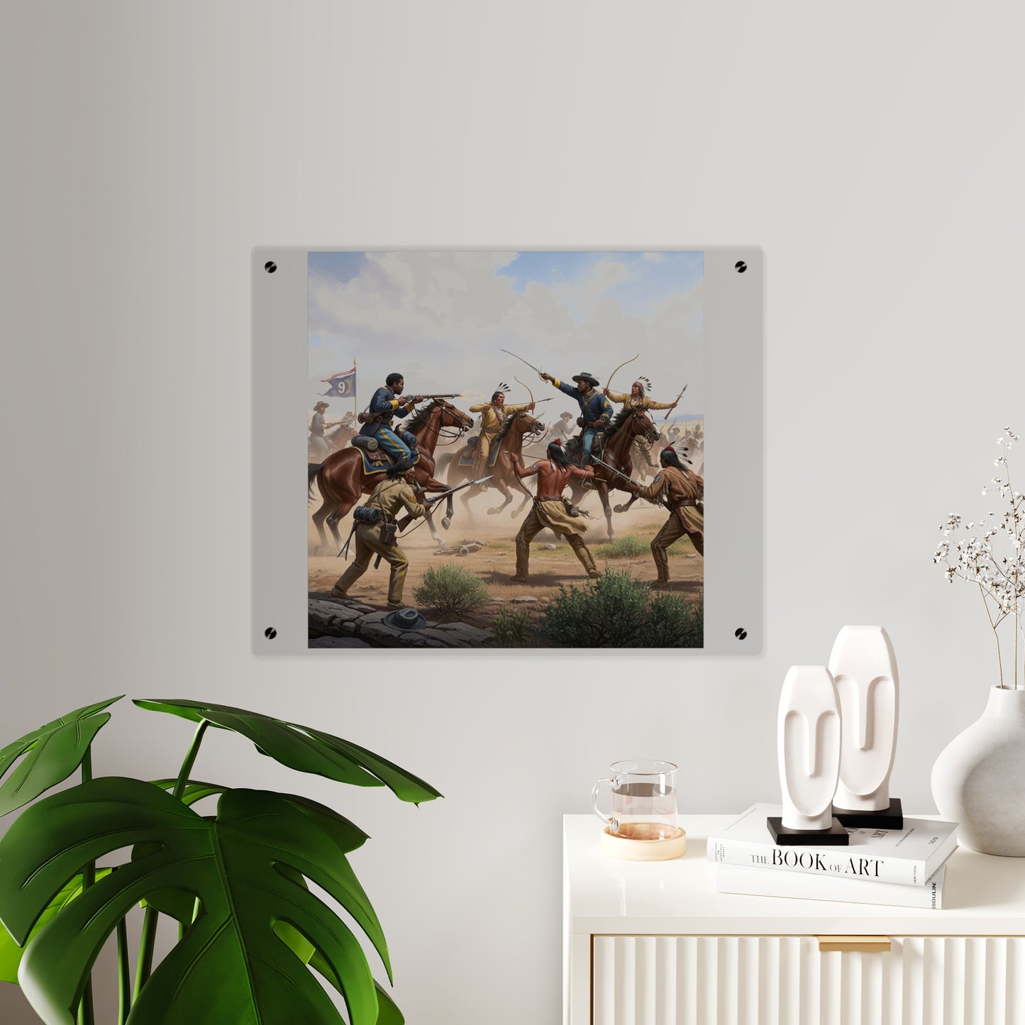 Acrylic Wall Art Panel - 9th Cavalry Regiment fighting Native Americans during the Indian Wars