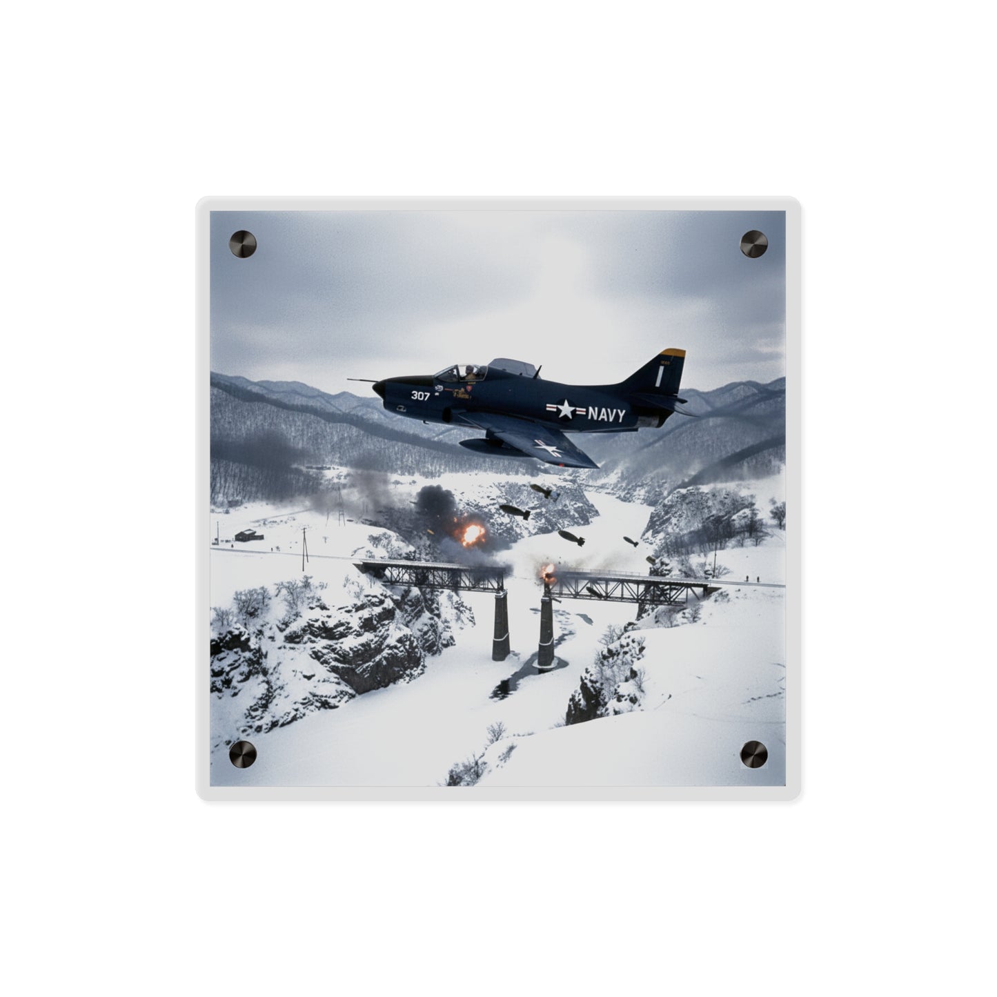 Acrylic Wall Art Panel - Attack at Majon-ni and Samdong-ni during Korean War