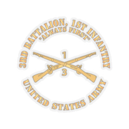 Kiss-Cut Stickers - Army - 3rd Battalion, 1st Infantry Regiment Branch - Always First - US Army X 300