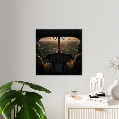 Acrylic Wall Art Panel - Pilots View Hot LZ - Vietnam