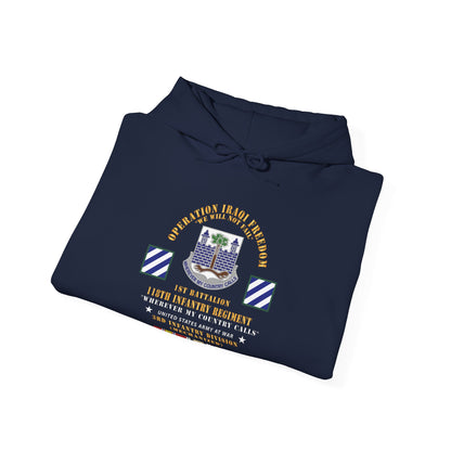 Unisex Heavy Blend™ Hooded Sweatshirt - Army -  Operation Iraqi Freedom, 1st Bn, 118th  Infantry Regiment - 3rd Inf Division w IRAQ SVC