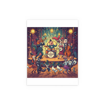Indoor and Outdoor Silk Posters - Farm Band Dance