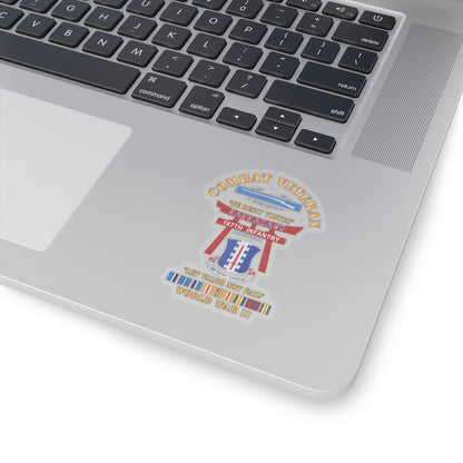 Kiss-Cut Stickers - Army - Combat Veteran - 187th Infantry Regiment - Torii, Rakkasans, Let Valor Not Fail, English, Latin w CIB w WWII PAC SVC