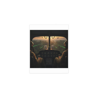 Indoor and Outdoor Silk Posters - Pilots View Hot LZ - Vietnam