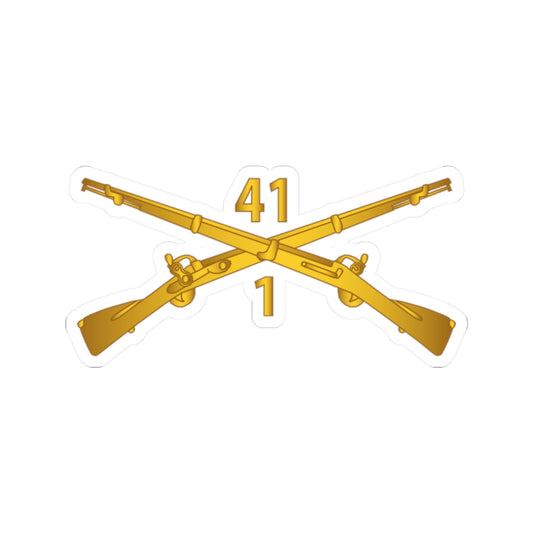 Kiss-Cut Stickers - Army - 1st Bn 41st  Infantry wo Txt X 300 - Hat