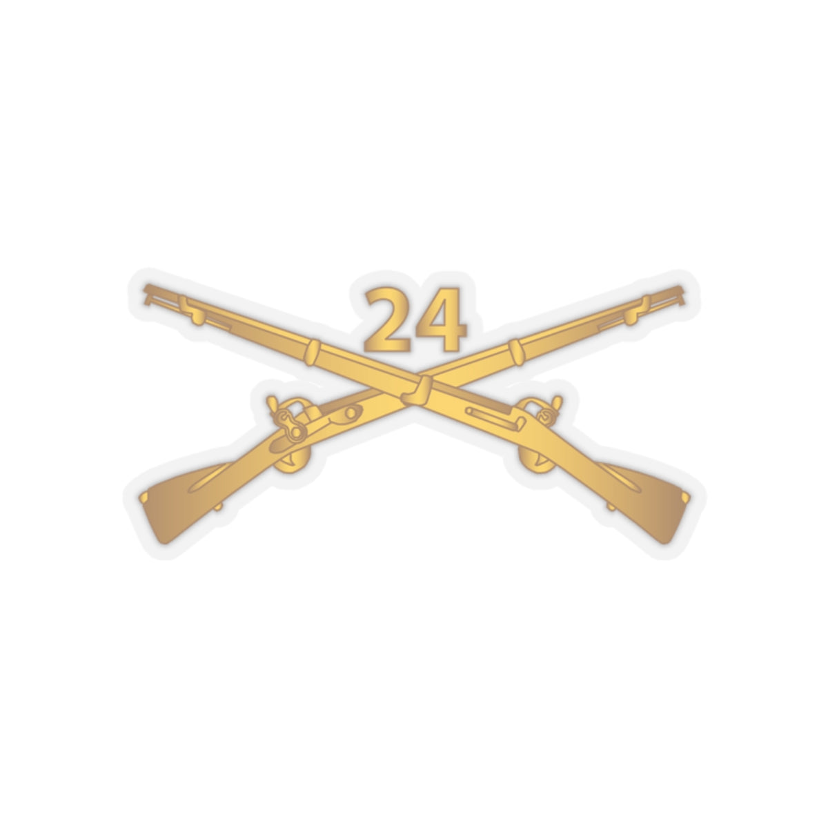 Kiss-Cut Stickers - Army - 24th Infantry Regiment Branch wo Txt