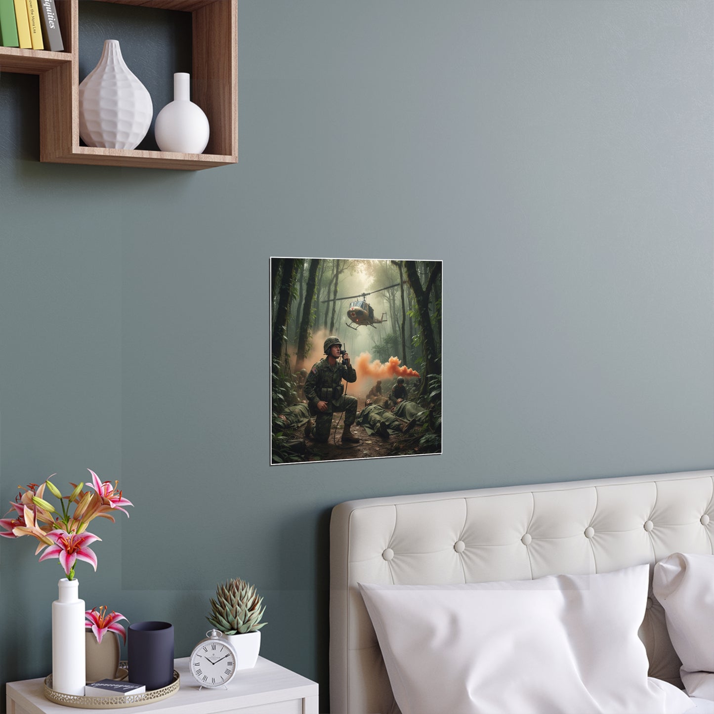 Indoor and Outdoor Silk Posters - Medevac Request - Vietnam