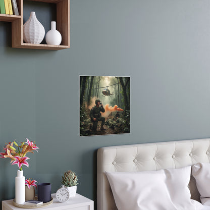 Indoor and Outdoor Silk Posters - Medevac Request - Vietnam