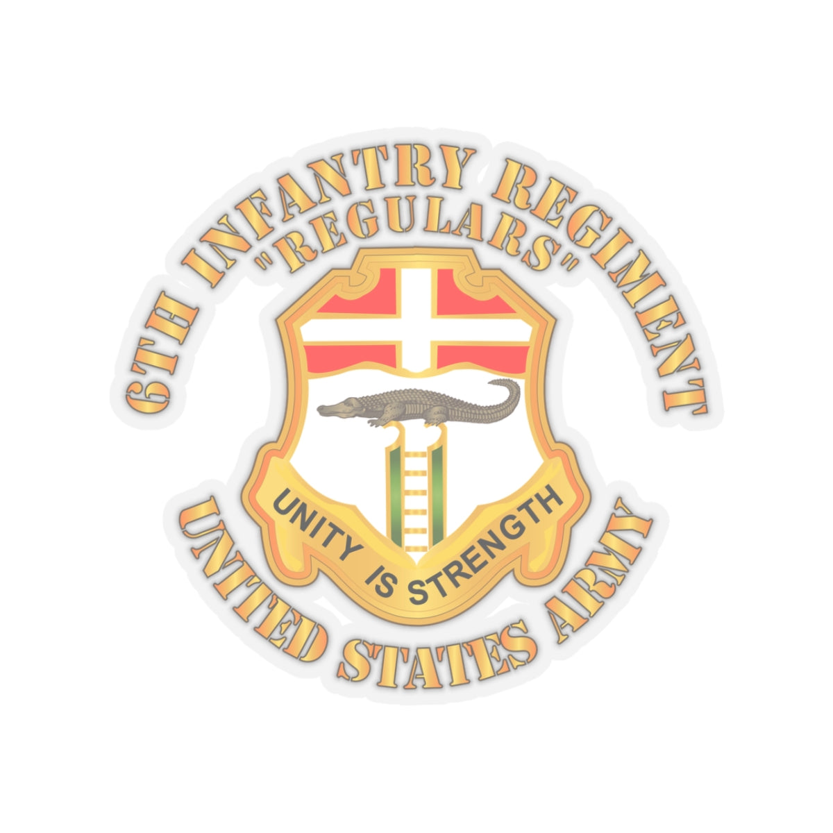 Kiss-Cut Stickers - Army - 6th Infantry Regiment - Regulars