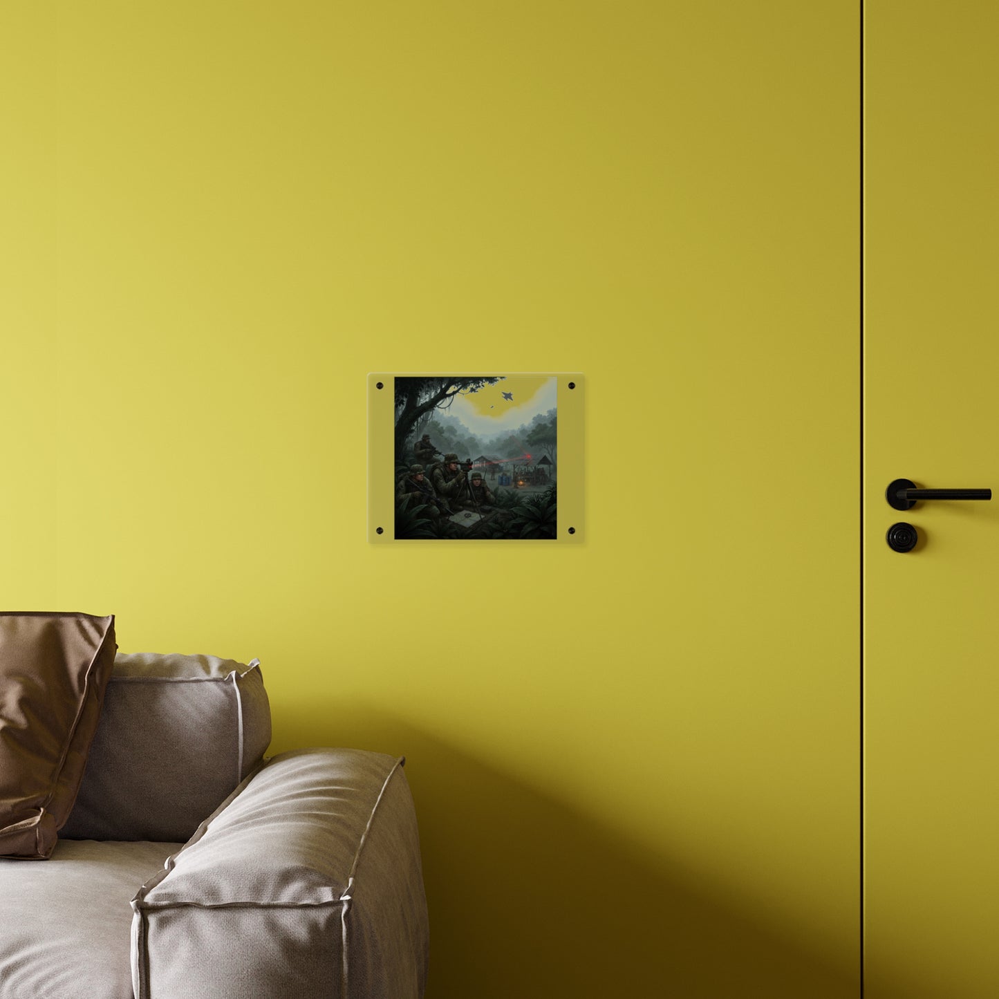 Acrylic Wall Art Panel - SOF Team Hitting a Jungle Drug Lab