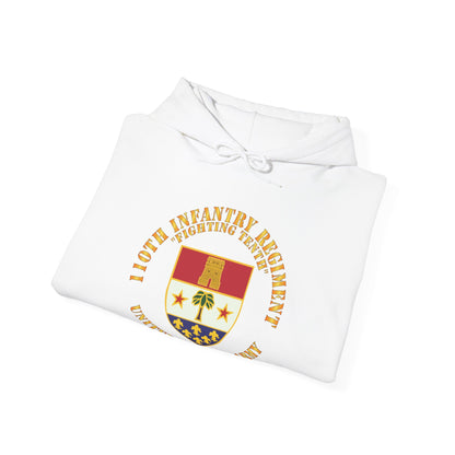 Unisex Heavy Blend™ Hooded Sweatshirt - Army - 110th Infantry Regiment - Fighting Tenth - DUI X 300