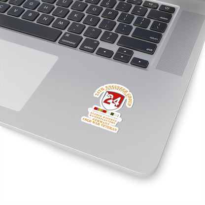 Kiss-Cut Stickers - 24th Engineer Group (Construction) - Kaiserslautern, Germany 1954 - 1972- w COLD WAR SVC X 300