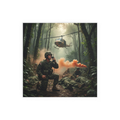 Indoor and Outdoor Silk Posters - Medevac Request - Vietnam