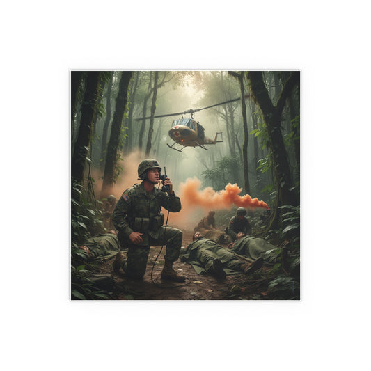 Indoor and Outdoor Silk Posters - Medevac Request - Vietnam