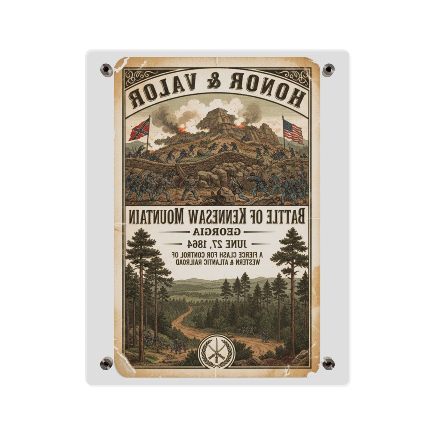 Acrylic Wall Art Panel - Battle of Kennesaw Mountain