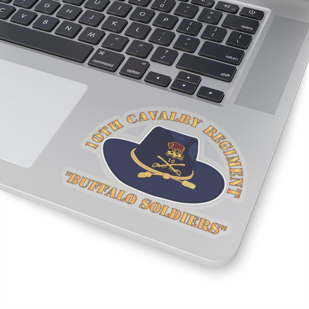 Kiss-Cut Stickers - Army - 10th Cavalry Regiment w Cav Hat - Buffalo Soldiers