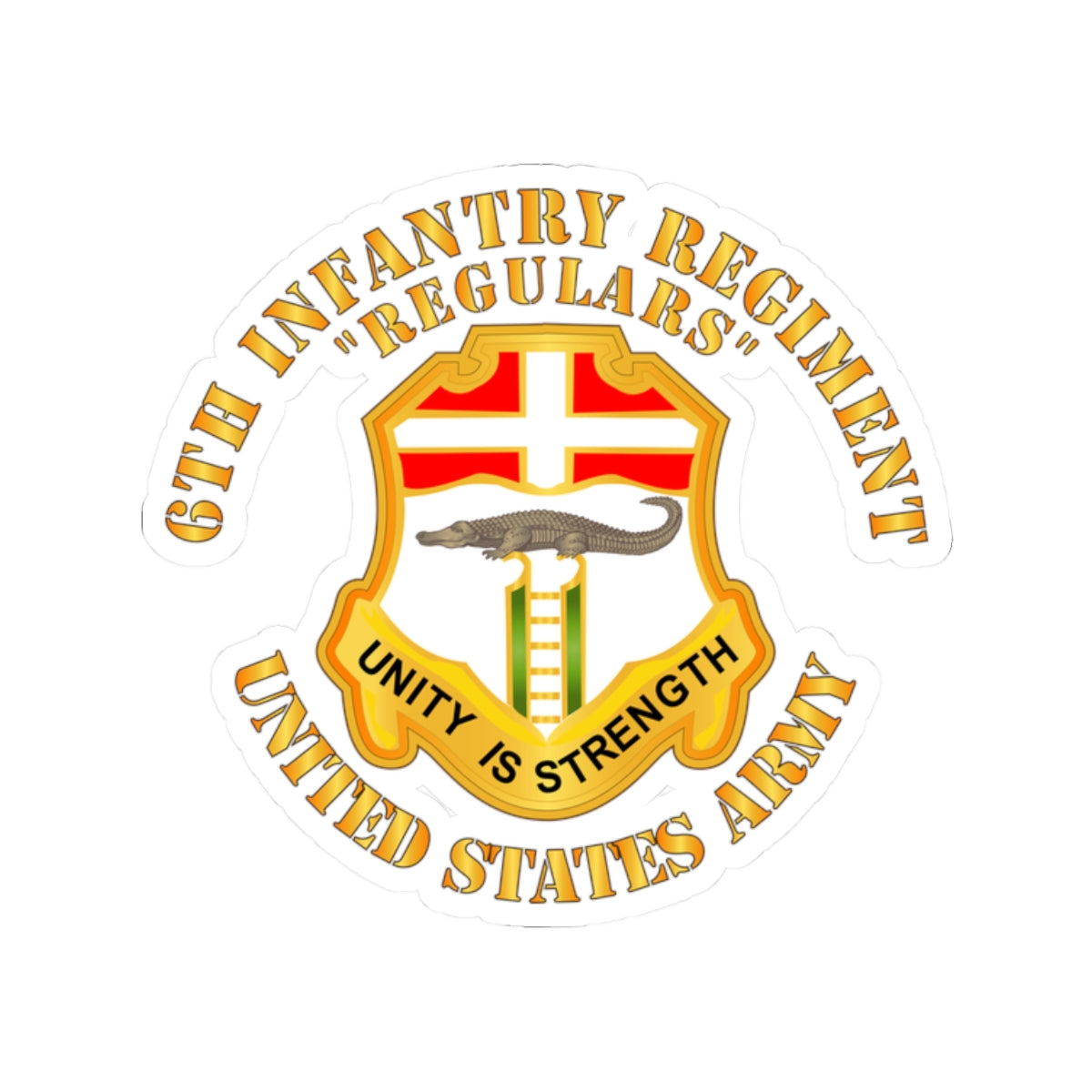 Kiss-Cut Stickers - Army - 6th Infantry Regiment - Regulars