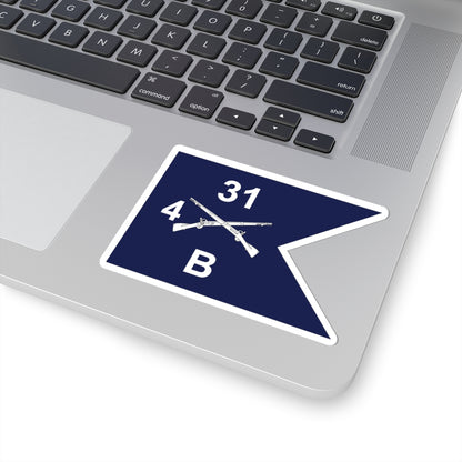 Kiss-Cut Stickers - Army - Bravo Company, 4th Battalion, 31st Infantry Regiment - Guidon X 300