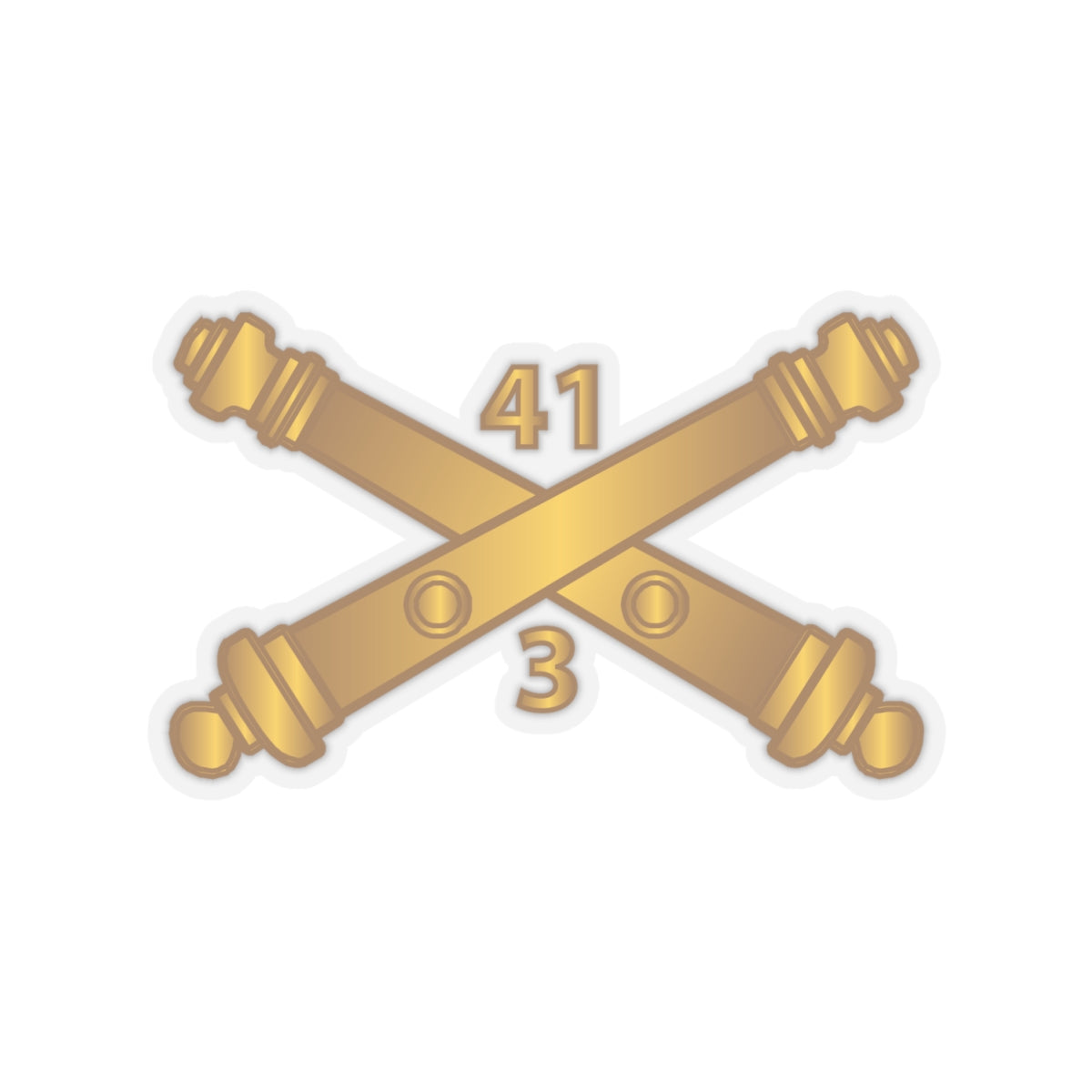 Kiss-Cut Stickers - Army - 3rd Bn 41st Artillery  w Branch X 300